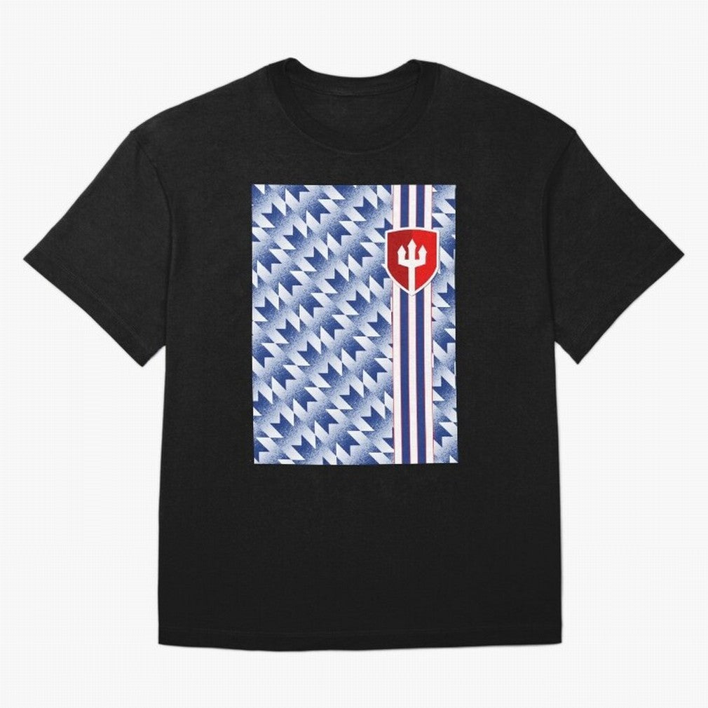 Manchester United 94 Away Jersey Pattern Oversized T-Shirt Represent FIFA World Cup 2026 Group Stage Spirit, Centered on France and Portugal, Haaland, Football History, Final Match Energy, Crowd Noise and Once in a Lifetime Moments; Created for