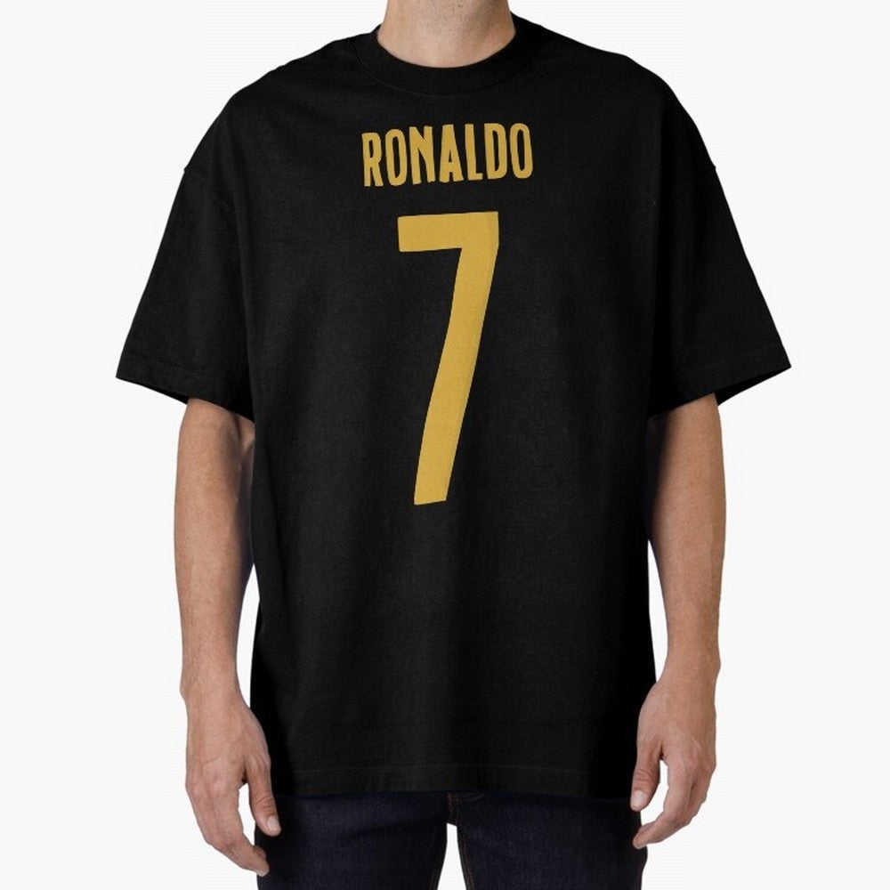 Ronaldo #7 (Portugal) Oversized T-Shirt Show Match Day Excitement for FIFA World Cup 2026 for Fans of Mbappe and Neymar and Spain, Bringing Soccer Culture, Superstar Moments, National Team Dreams and Competitive Fire; Great for Supporters Who Love