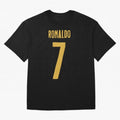 Ronaldo #7 (Portugal) Oversized T-Shirt Show Match Day Excitement for FIFA World Cup 2026 for Fans of Mbappe and Neymar and Spain, Bringing Soccer Culture, Superstar Moments, National Team Dreams and Competitive Fire; Great for Supporters Who Love