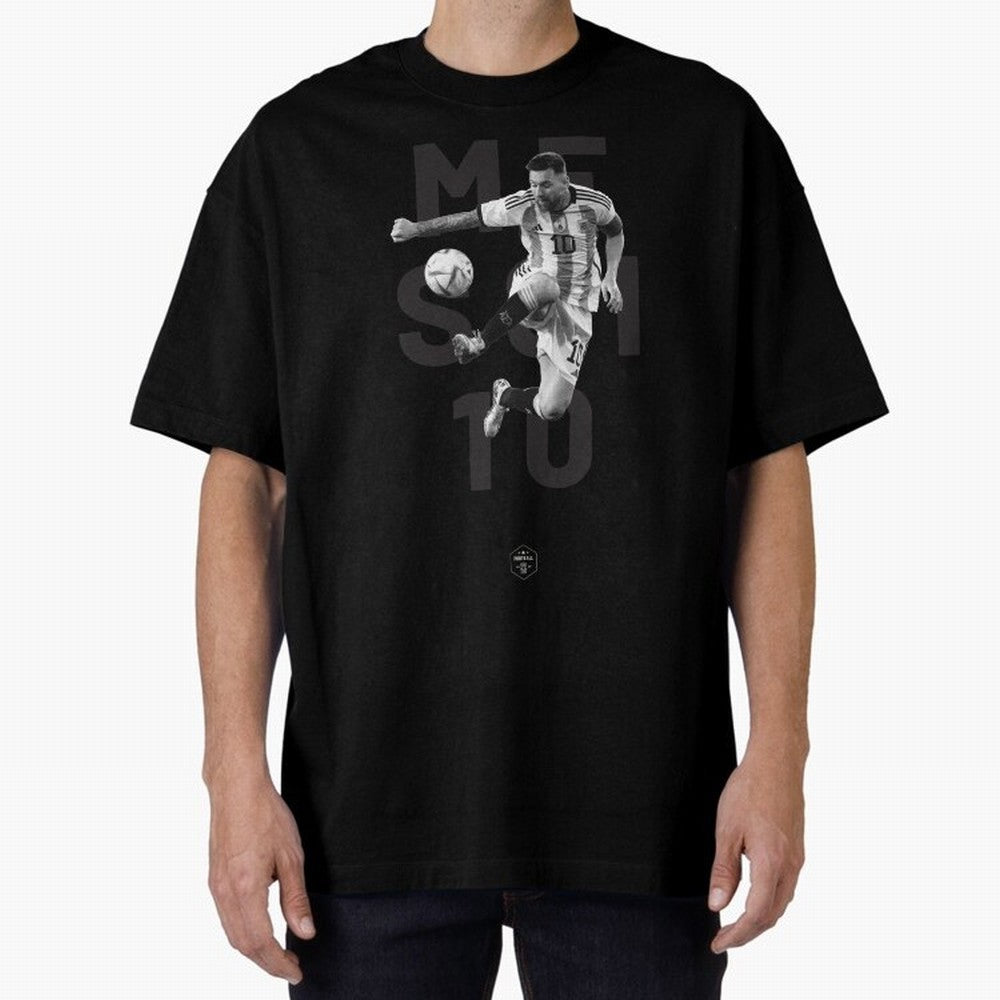 Lionel Messi Oversized T-Shirt Celebrate Golden Goal Energy in Global Football Passion for FIFA World Cup 2026 Group Stage, Filled with Messi and Cristiano Ronaldo, Argentina, France and Brazil, Tournament Hype, Historic Matchups, Family Viewing