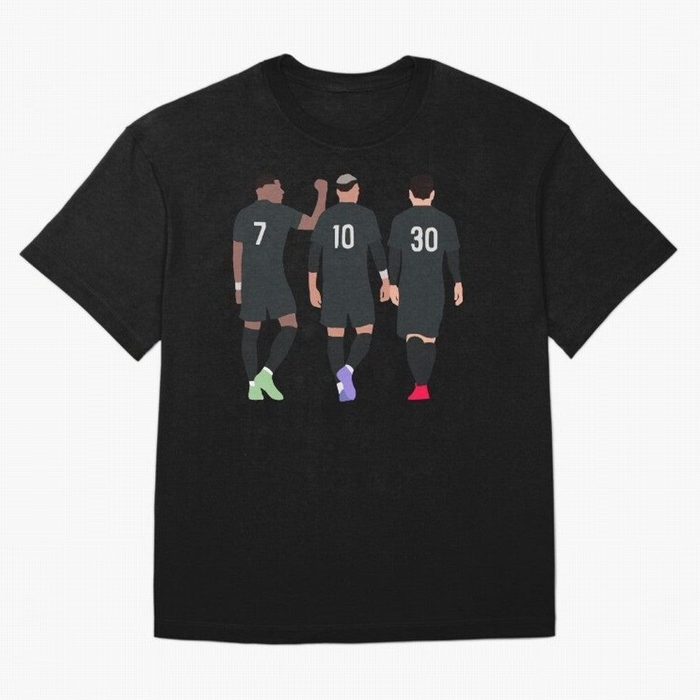 Messi Neymar France Football Players Trio Mmn #y79 Oversized T-Shirt Capture the FIFA World Cup 2026 USA Canada Mexico Journey through Cristiano Ronaldo Highlights, Argentina and Brazil Pride, Stadium Memories, Football Loyalty, International