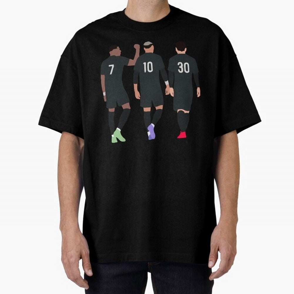 Messi Neymar France Football Players Trio Mmn #y79 Oversized T-Shirt Capture the FIFA World Cup 2026 USA Canada Mexico Journey through Cristiano Ronaldo Highlights, Argentina and Brazil Pride, Stadium Memories, Football Loyalty, International