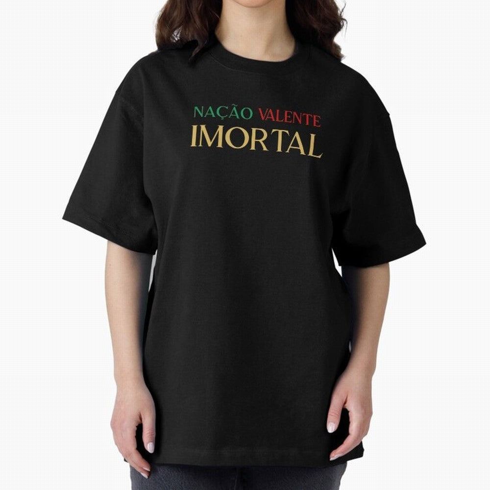 Na??o Valente Imortal Portugal Tuga Oversized T-Shirt Show Your Stadium Side during Match Day Hype around FIFA World Cup 2026 USA Canada Mexico, Messi and Cristiano Ronaldo, Argentina and Brazil, Football History, Final Match Energy, Crowd Noise