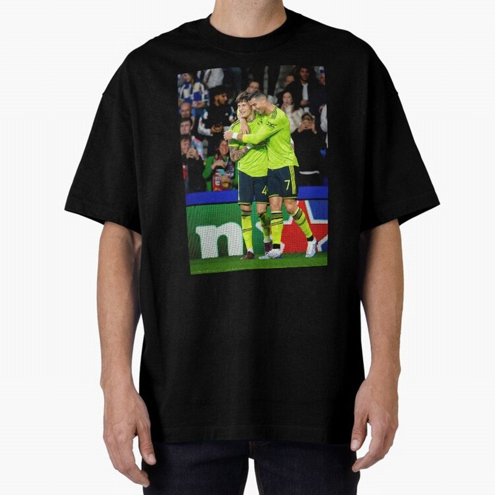 Cristiano Ronaldo And Garnacho ,Ronaldo Gifts,Ronaldo Cover,Ronaldo Prints Oversized T-Shirt Represent Fans Who Live for FIFA World Cup 2026 Group Stage Spirit, Celebrating England and Germany, Messi, Football Festival Excitement, Trophy Ambitions,
