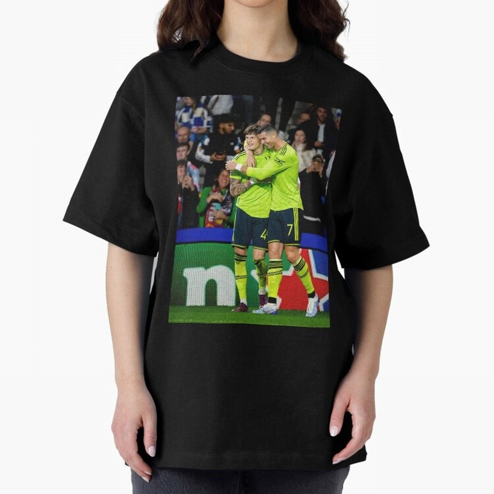 Cristiano Ronaldo And Garnacho ,Ronaldo Gifts,Ronaldo Cover,Ronaldo Prints Oversized T-Shirt Represent Fans Who Live for FIFA World Cup 2026 Group Stage Spirit, Celebrating England and Germany, Messi, Football Festival Excitement, Trophy Ambitions,