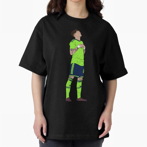 Alejandro Garnacho Ronaldo Peace Goal Celebration Oversized T-Shirt Show Support during FIFA World Cup 2026 USA Canada Mexico Spirit, Filled with Argentina, France and Brazil, CR7 and Messi, Soccer Culture, Superstar Moments, National Team Dreams