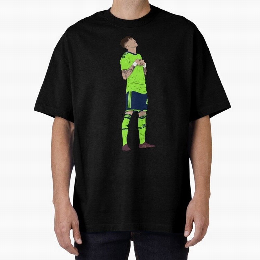 Alejandro Garnacho Ronaldo Peace Goal Celebration Oversized T-Shirt Show Support during FIFA World Cup 2026 USA Canada Mexico Spirit, Filled with Argentina, France and Brazil, CR7 and Messi, Soccer Culture, Superstar Moments, National Team Dreams