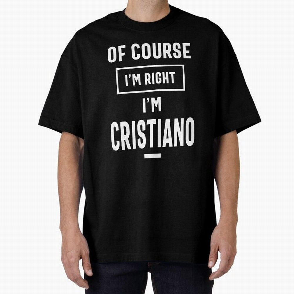 Cristiano Personalized Name Birthday Gift Oversized T-Shirt Carry the Colors and Pride of FIFA World Cup 2026 USA Canada Mexico for Fans of Neymar, Haaland and Cristiano Ronaldo and England, Bringing Goal Celebration Energy, Supporter Heritage,