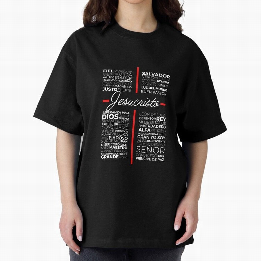 Jesus Christian Cristiano Espanol Oversized T-Shirt Show Championship Spirit for Match Day Hype around FIFA World Cup 2026, Neymar, England and Germany, Global Supporter Spirit, Legendary Goals, National Colors and Tournament Celebration; Made for