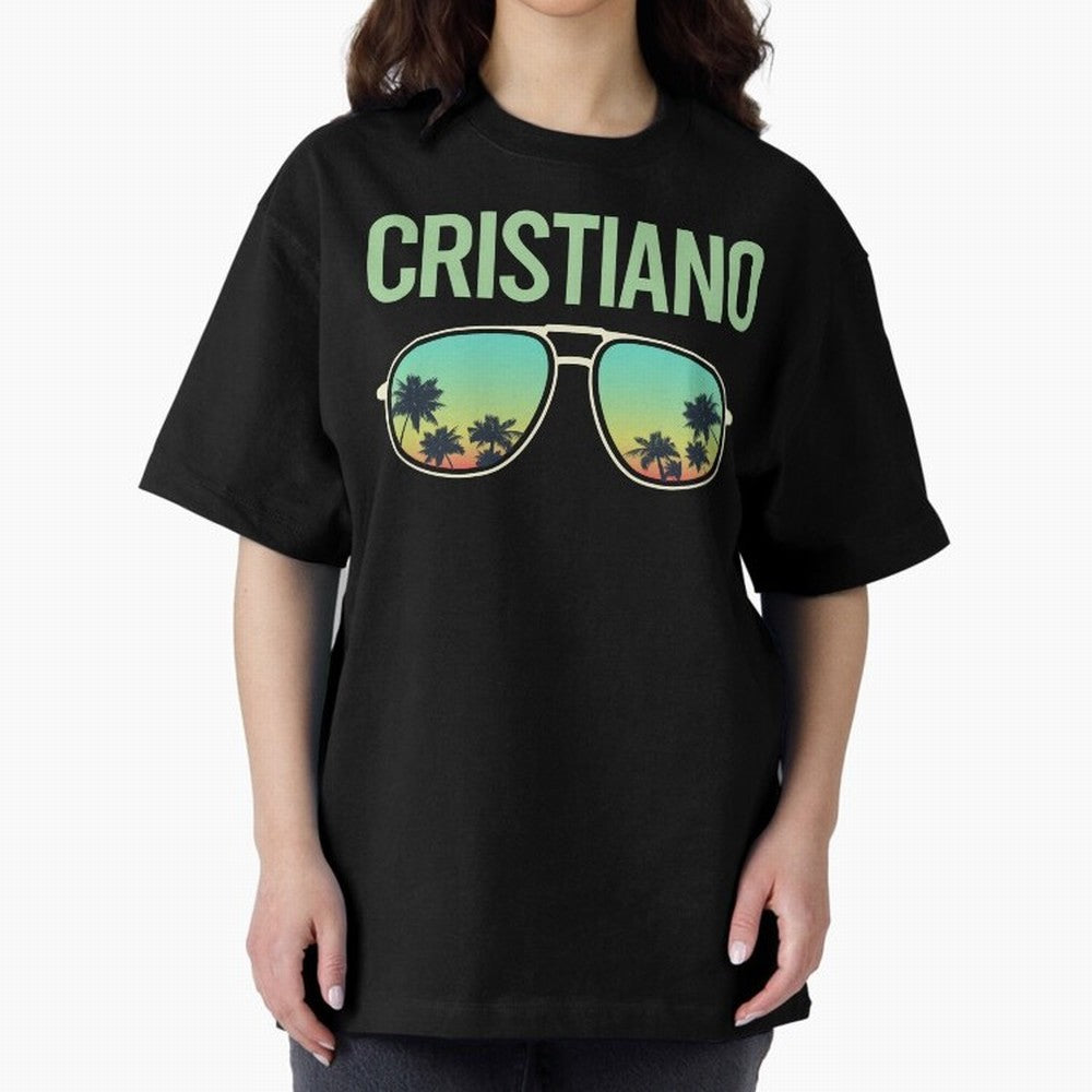 Cool Glasses Cristiano Oversized T-Shirt Join Supporters Worldwide for FIFA World Cup 2026 USA Canada Mexico for Fans of Mbappe and Neymar and Brazil, Portugal and Argentina, Bringing Champion Mindset, Group Stage Buzz, Knockout Tension and
