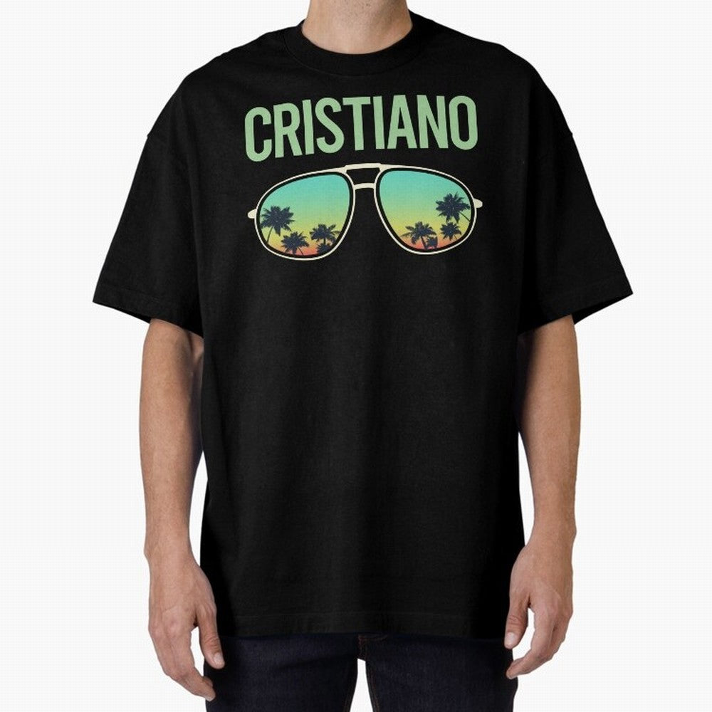 Cool Glasses Cristiano Oversized T-Shirt Join Supporters Worldwide for FIFA World Cup 2026 USA Canada Mexico for Fans of Mbappe and Neymar and Brazil, Portugal and Argentina, Bringing Champion Mindset, Group Stage Buzz, Knockout Tension and