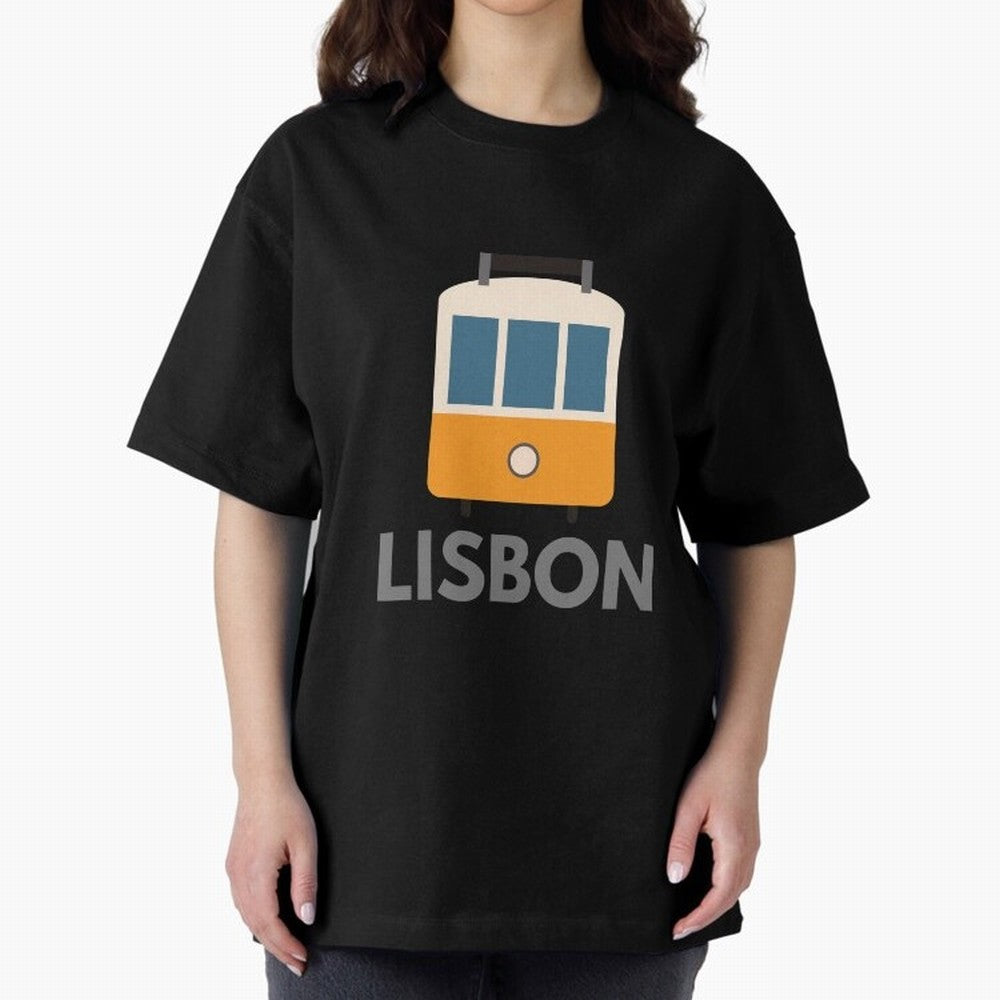 Lisboa Tram (Lisbon city, Portugal) Oversized T-Shirt Support Your Favorite Stars during FIFA World Cup 2026 USA Canada Mexico for Fans of Mbappe and England, Bringing Classic Soccer Heritage, Championship Pressure, Fan Loyalty and International