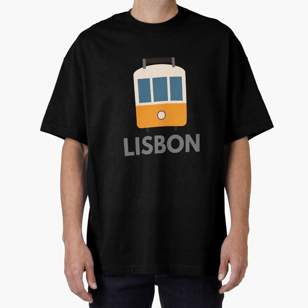 Lisboa Tram (Lisbon city, Portugal) Oversized T-Shirt Support Your Favorite Stars during FIFA World Cup 2026 USA Canada Mexico for Fans of Mbappe and England, Bringing Classic Soccer Heritage, Championship Pressure, Fan Loyalty and International