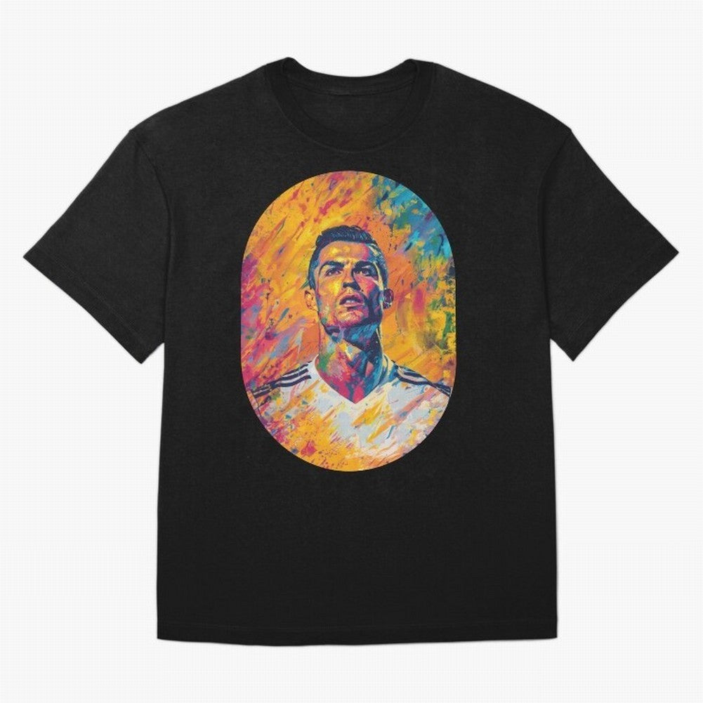 Cristiano Oversized T-Shirt Bring Bold Fan Energy to Global Football Passion for FIFA World Cup 2026 Group Stage, Inspired by Messi, Neymar and Mbappe, Argentina and Brazil, Sports Nostalgia, International Competition, Famous Players and