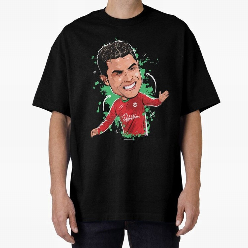 Cristiano Oversized T-Shirt Celebrate Rivalries and Pride in FIFA World Cup 2026 Group Stage for Fans of CR7 and Messi and Portugal, Spain and Germany, Bringing Football History, Final Match Energy, Crowd Noise and Once in a Lifetime Moments; Made