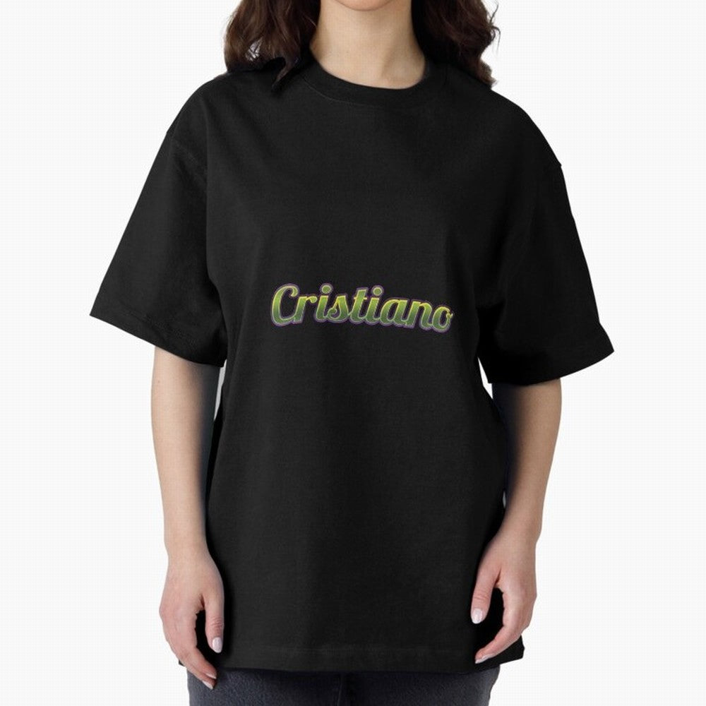 Cristiano Oversized T-Shirt Show Your Love for Global Football Passion for FIFA World Cup 2026 Group Stage, Made for Cristiano Ronaldo, France and Portugal, Soccer Culture, Superstar Moments, National Team Dreams and Competitive Fire; Perfect for