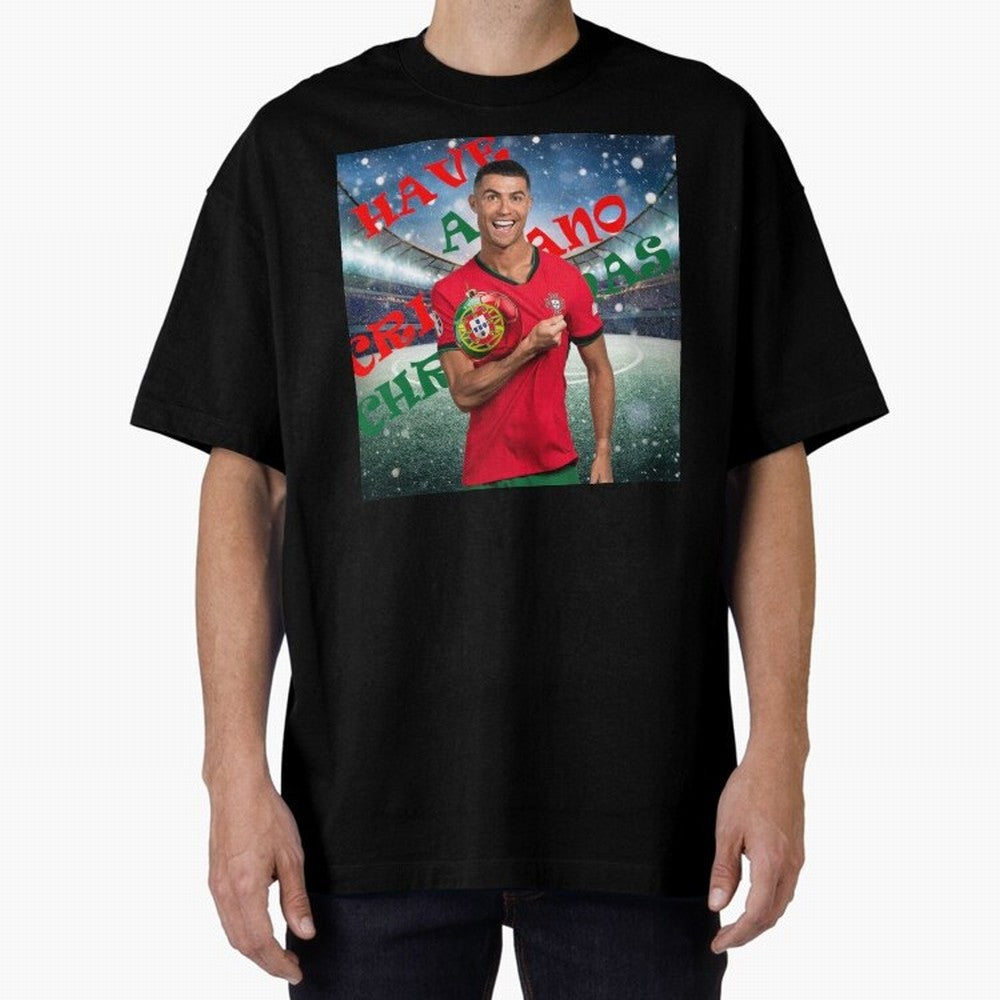 Have a Cristiano Christmas Oversized T-Shirt Stand with Global Football Passion for FIFA World Cup 2026, Built around Messi, CR7 and Mbappe, Brazil, Portugal and Argentina, Supporter Pride, Iconic Celebrations, Legendary Names and Global Match Day