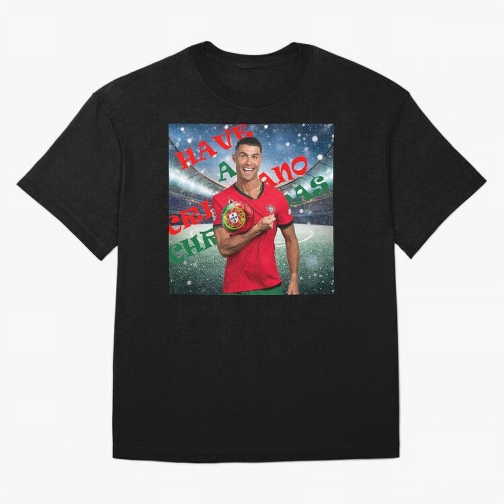 Have a Cristiano Christmas Oversized T-Shirt Stand with Global Football Passion for FIFA World Cup 2026, Built around Messi, CR7 and Mbappe, Brazil, Portugal and Argentina, Supporter Pride, Iconic Celebrations, Legendary Names and Global Match Day
