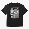 Cristiano Ronaldo Glith Effect Oversized T-Shirt Celebrate the Magic of Match Day Hype around FIFA World Cup 2026 USA Canada Mexico, Neymar, Haaland and Cristiano Ronaldo, England and Germany, Tournament Hype, Historic Matchups, Family Viewing