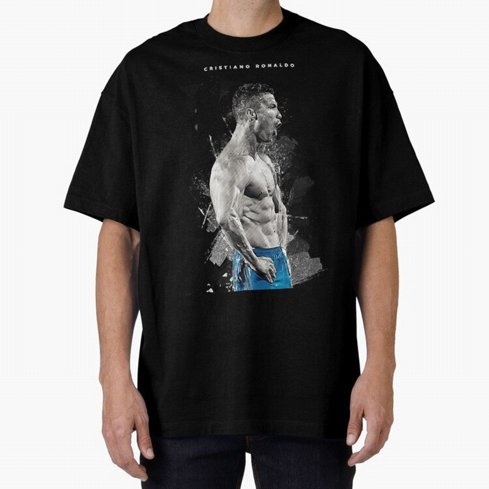 Cristiano Ronaldo Cristiano Ronaldo Oversized T-Shirt Carry Global Football Passion for FIFA World Cup 2026, Connected to Messi, Brazil, Football Festival Excitement, Trophy Ambitions, Country Rivalries and Star Player Buzz; Perfect for Fans,