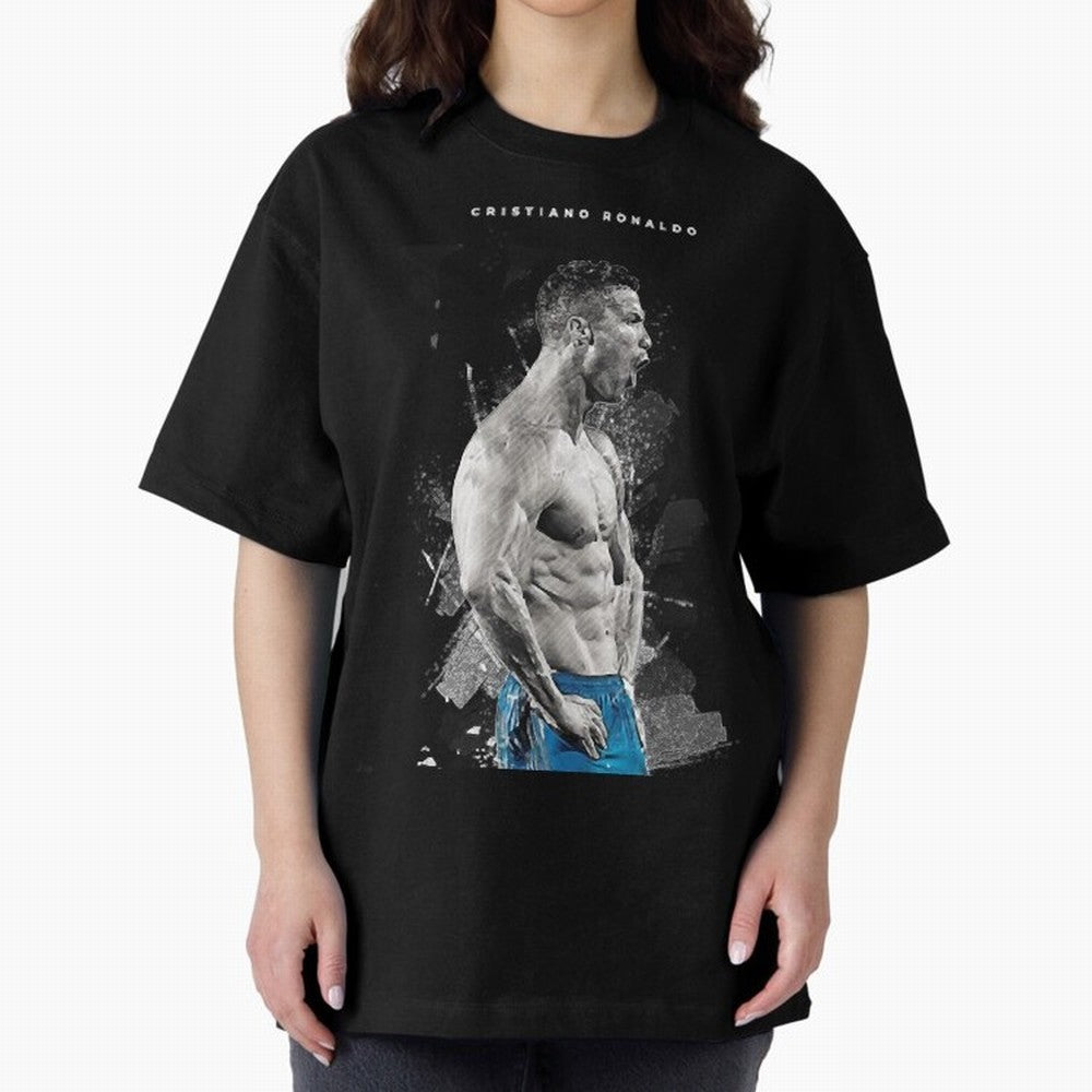 Cristiano Ronaldo Cristiano Ronaldo Oversized T-Shirt Carry Global Football Passion for FIFA World Cup 2026, Connected to Messi, Brazil, Football Festival Excitement, Trophy Ambitions, Country Rivalries and Star Player Buzz; Perfect for Fans,