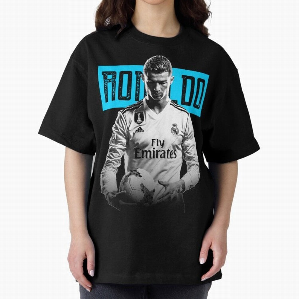Cristiano Ronaldo The Best Oversized T-Shirt Turn Up for Global Football Passion for FIFA World Cup 2026, Highlighting Messi and Cristiano Ronaldo, Brazil, Portugal and Argentina, Football History, Final Match Energy, Crowd Noise and Once in a