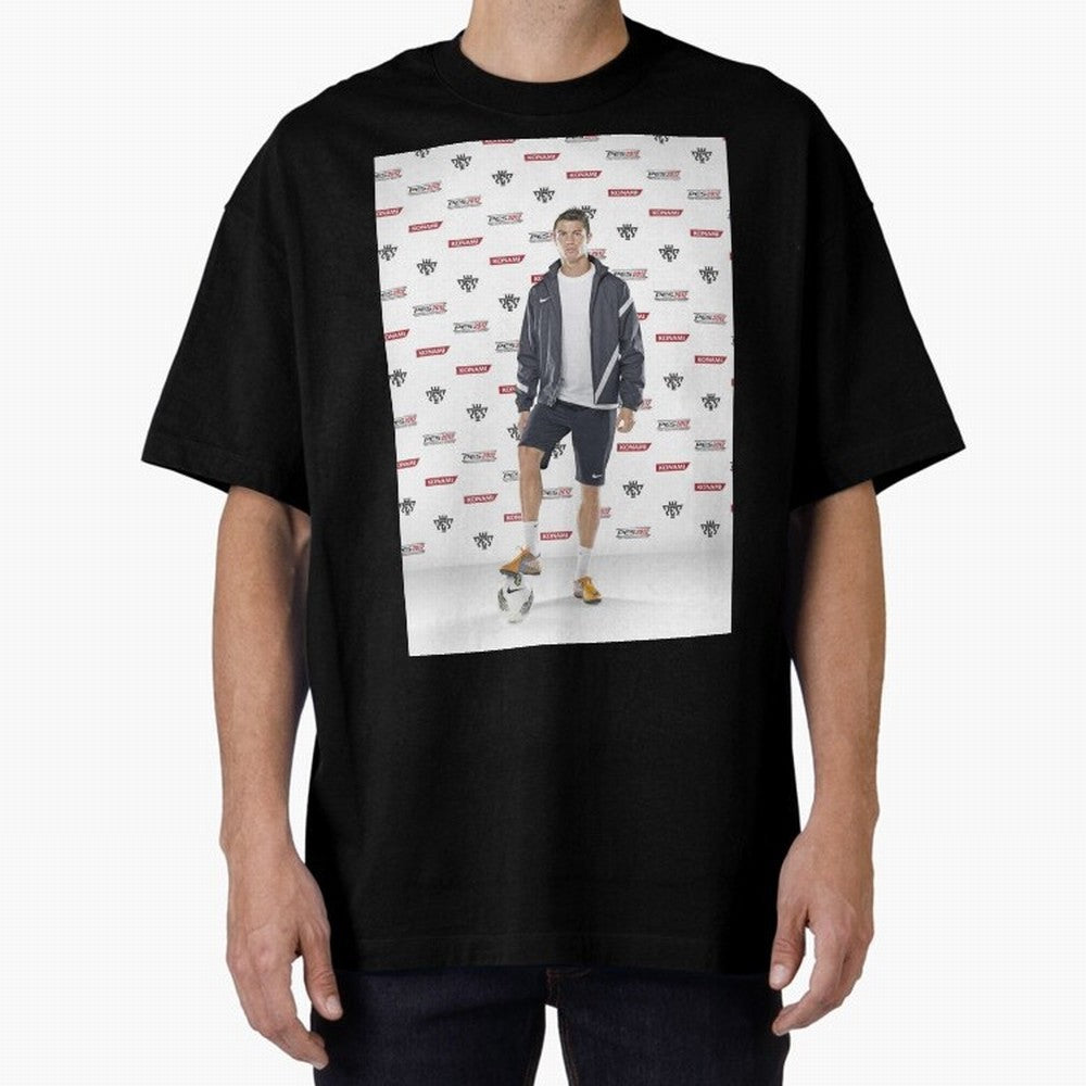 sport cristiano ronaldo football Oversized T-Shirt Embrace FIFA World Cup 2026 for Fans of Neymar, Haaland and Cristiano Ronaldo and Netherlands, Bringing Vintage Soccer Flavor, Modern Football Stars, National Flags and Final Night Emotion; Created