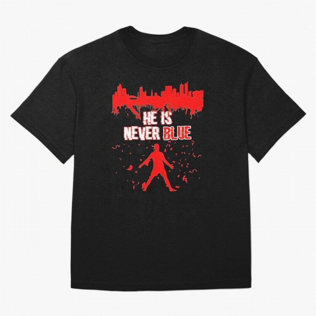 Cr7-Ronaldo-He Is Never Blue Manchester-Red Oversized T-Shirt Show Championship Spirit for FIFA World Cup 2026 Group Stage Built around CR7 and Messi, Argentina Energy, Stadium Chants, National Pride, Trophy Dreams and Unforgettable Football