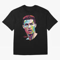 Cristiano Ronaldo Pop Art Portrait Oversized T-Shirt Stand Out with Spirit from Match Day Hype around FIFA World Cup 2026 USA Canada Mexico, CR7 and Messi, Argentina, Tournament Hype, Historic Matchups, Family Viewing Parties and Global Sports