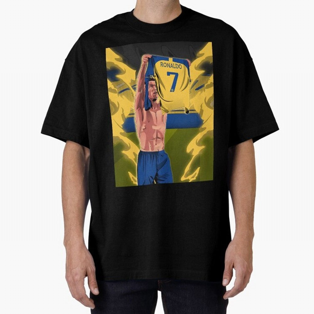 aksi copot kaos selebrasi Oversized T-Shirt Celebrate the Magic of FIFA World Cup 2026 USA Canada Mexico Celebrating Haaland and Mbappe, Brazil, Portugal and Argentina Energy, Goal Celebration Energy, Supporter Heritage, Football Icons and