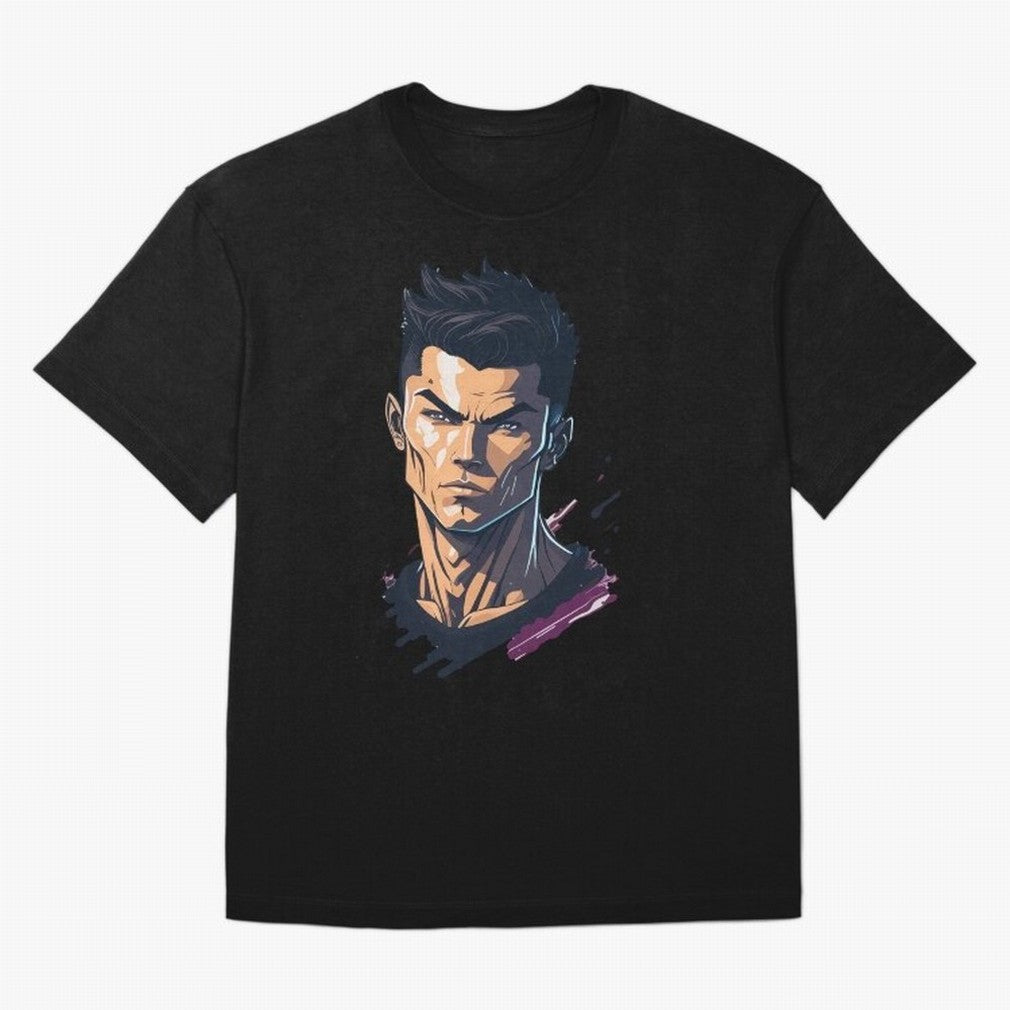Cristiano Ronaldo Anime Style Oversized T-Shirt Share the Excitement of FIFA World Cup 2026 USA Canada Mexico for Fans of Messi and Cristiano Ronaldo and Netherlands, Bringing Football Passion, Legendary Performances, Festival Vibes and Supporter