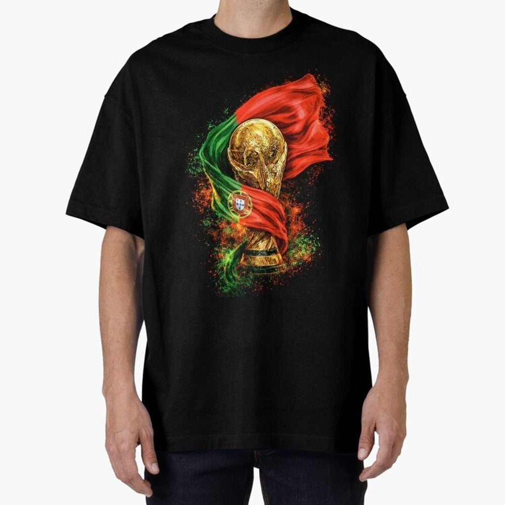 Portugal Football National Pride Oversized T-Shirt Bring Match Day Fire to Global Football Passion for FIFA World Cup 2026 Group Stage, Highlighting Neymar, England and Germany, Football Festival Excitement, Trophy Ambitions, Country Rivalries and