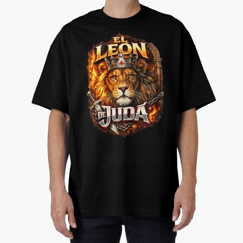 The Lion of Judah Oversized T-Shirt Spotlight Match Day Hype around FIFA World Cup 2026 Group Stage, Cristiano Ronaldo, England and Germany, Worldwide Fan Energy, Dramatic Goals, Stadium Lights and Championship Celebrations; Perfect for Supporters