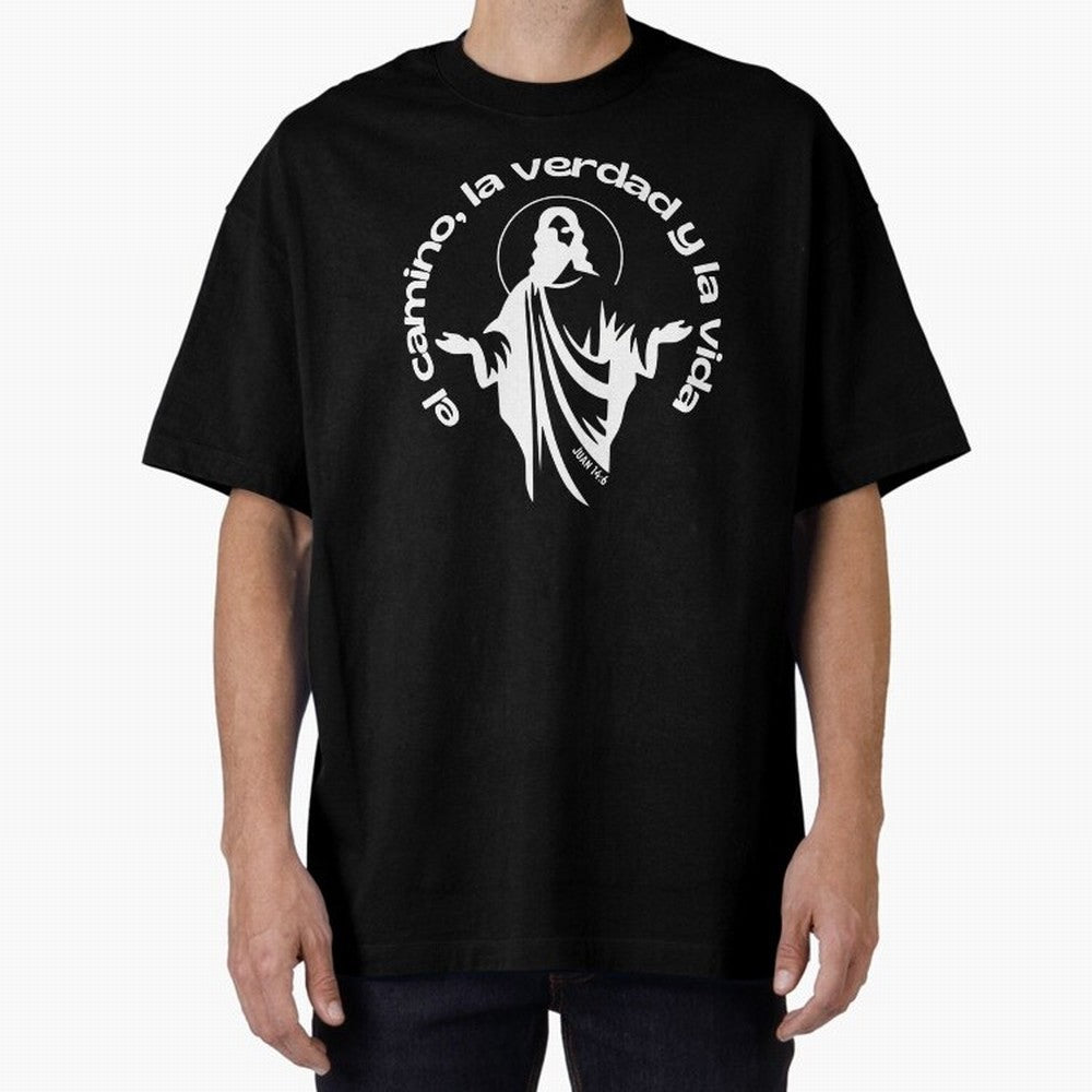 el camino, la verdad y la vida Oversized T-Shirt Relive Legendary Nights from Match Day Hype around FIFA World Cup 2026 Group Stage, Messi and Cristiano Ronaldo, Portugal, Spain and Germany, Championship Spirit, Famous Goals, Roaring Crowds and