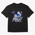 God is My Strength - Blue Butterfly Watercolor Art Oversized T-Shirt Wear the Spirit of FIFA World Cup 2026 Spirit, Highlighting England and Germany, CR7, Supporter Pride, Iconic Celebrations, Legendary Names and Global Match Day Energy; Ideal for