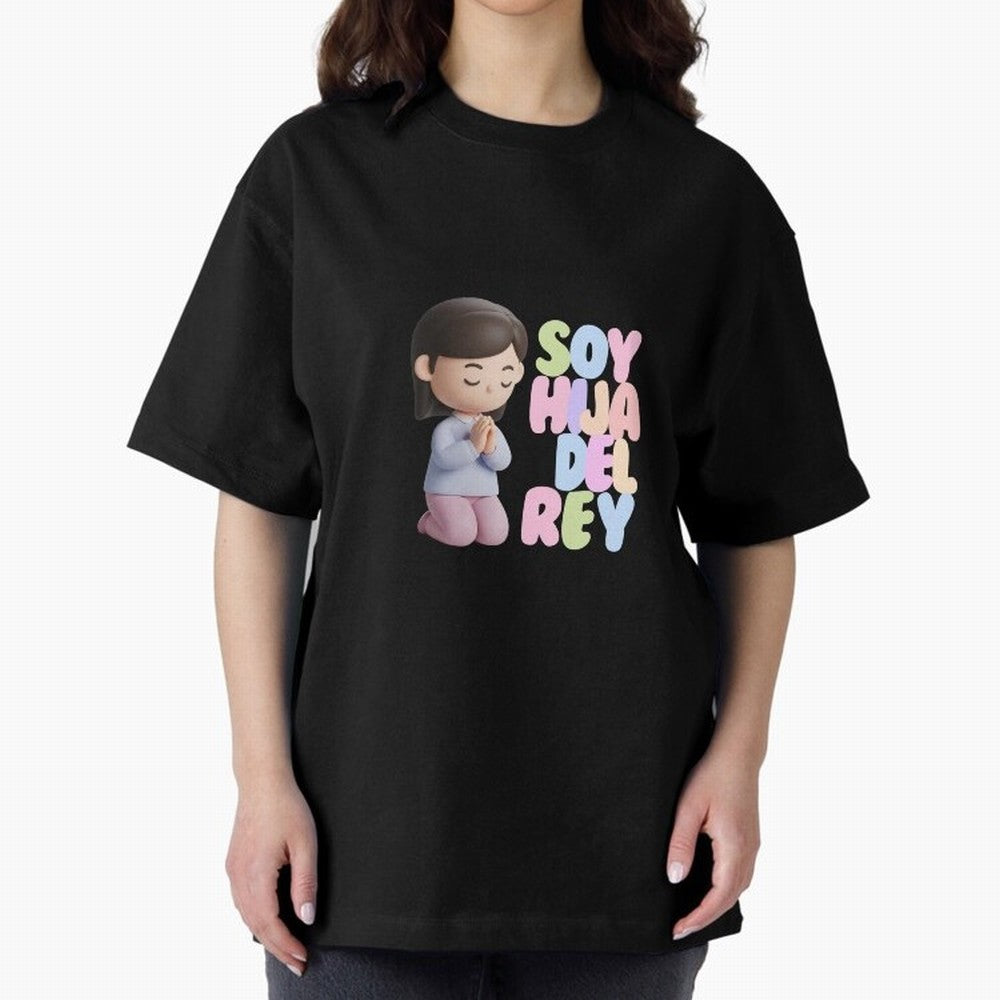 Soy Hija del Rey | Dise?o Cristiano Dulce en Colores Pastel Oversized T-Shirt Step into FIFA World Cup 2026 Group Stage Driven by Messi, Neymar and Mbappe, England, France and Netherlands Energy, Football Festival Excitement, Trophy Ambitions,