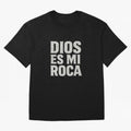 DIOS ES MI ROCA - White Stone Typography - Christian Oversized T-Shirt Bring World Football Passion into Match Day Hype around FIFA World Cup 2026, Mbappe and Neymar, Spain, Game Day Rituals, Football Legends, Country Pride and the Road to the
