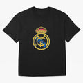 Real Madrid C.F. crest with Cristiano Ronaldo's autograph Oversized T-Shirt Back the Journey through FIFA World Cup 2026 Celebrating Cristiano Ronaldo, Argentina and Brazil Energy, Goal Celebration Energy, Supporter Heritage, Football Icons and
