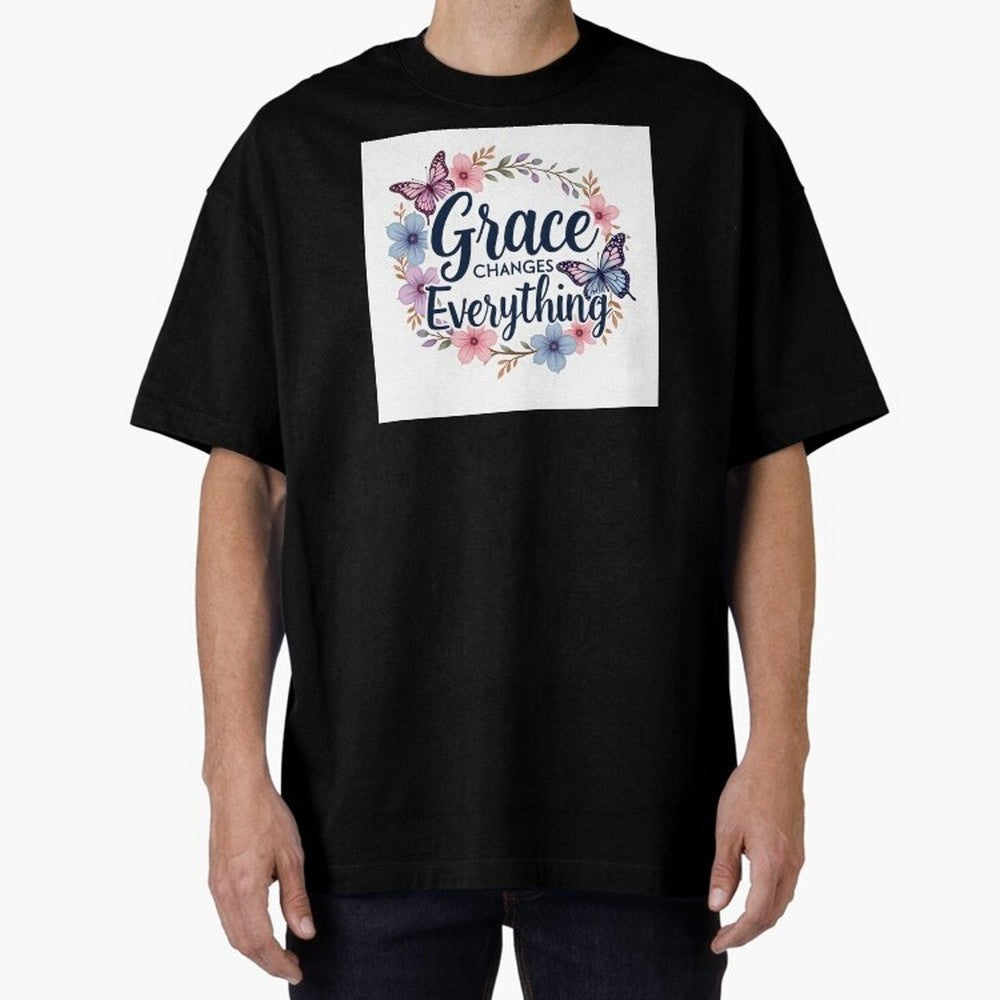 Grace Of God Changes Everything Oversized T-Shirt Support Your Favorite Stars during the FIFA World Cup 2026 Group Stage Journey through Mbappe Highlights, Netherlands Pride, Match Day Excitement, Supporter Culture, Golden Goals and Global Football