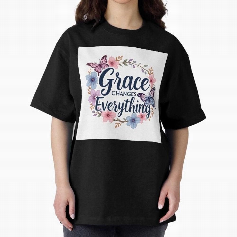Grace Changes Everything T Shirt Oversized T-Shirt Celebrate Football Dreams Across FIFA World Cup 2026 Group Stage Featuring Mbappe, Spain and Netherlands Energy, Soccer Culture, Superstar Moments, National Team Dreams and Competitive Fire;
