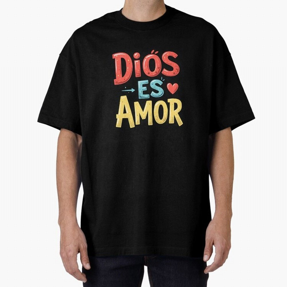 Dios Es Amor T Shirt Oversized T-Shirt Bring Legendary Rivalry Energy to FIFA World Cup 2026 for Fans of CR7 and Germany, Bringing Vintage Soccer Flavor, Modern Football Stars, National Flags and Final Night Emotion; Ideal for Football Dads,