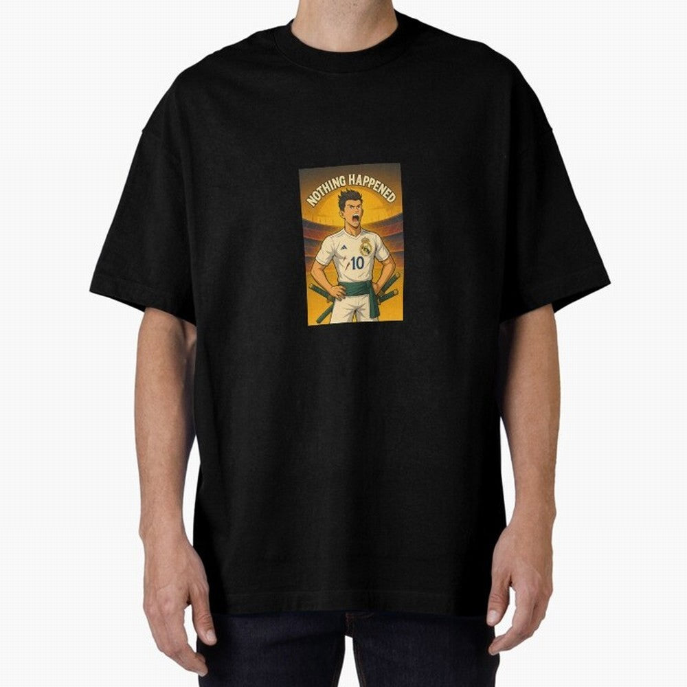 Cristiano Zoro Nothing Happened Oversized T-Shirt Represent the Passion of FIFA World Cup 2026 Inspired by Neymar, Argentina Energy, Game Day Rituals, Football Legends, Country Pride and the Road to the Final; Perfect for Fans, Collectors, Family