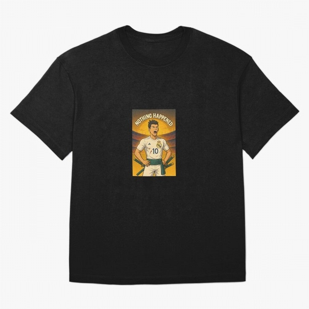 Cristiano Zoro Nothing Happened Oversized T-Shirt Represent the Passion of FIFA World Cup 2026 Inspired by Neymar, Argentina Energy, Game Day Rituals, Football Legends, Country Pride and the Road to the Final; Perfect for Fans, Collectors, Family