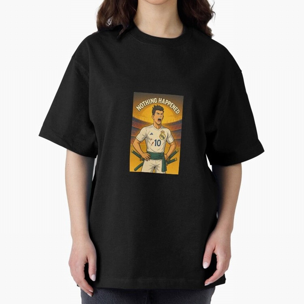 Cristiano Zoro Nothing Happened Oversized T-Shirt Represent the Passion of FIFA World Cup 2026 Inspired by Neymar, Argentina Energy, Game Day Rituals, Football Legends, Country Pride and the Road to the Final; Perfect for Fans, Collectors, Family