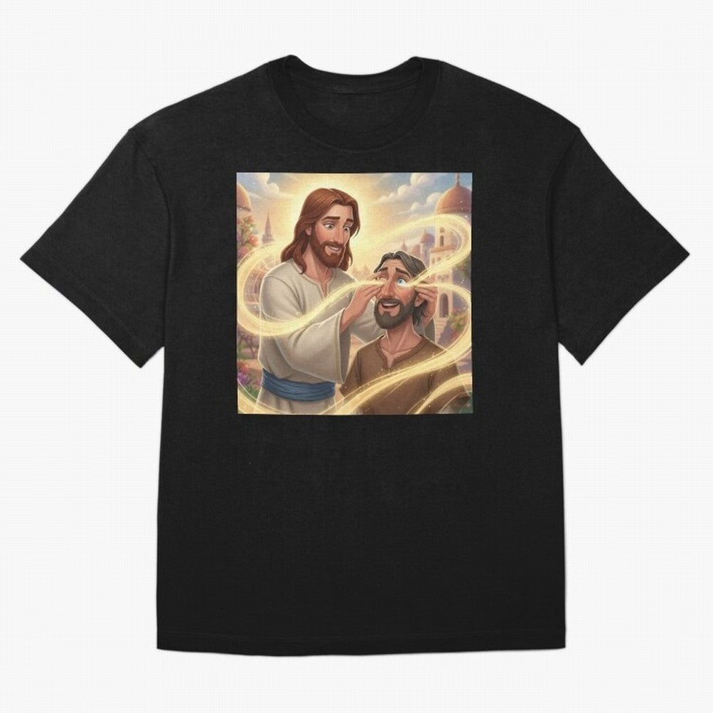 Jesus cure the blind Oversized T-Shirt Celebrate Supporters United by the FIFA World Cup 2026 Journey through Messi, CR7 and Mbappe Highlights, Portugal Pride, Stadium Memories, Football Loyalty, International Chants and Championship Tradition;