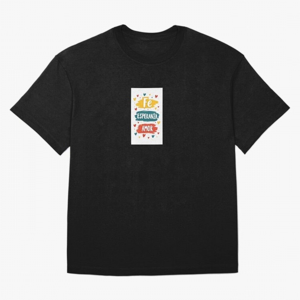 Fe Esperanza Amor Oversized T-Shirt Enjoy the Biggest Football Party of FIFA World Cup 2026 USA Canada Mexico Driven by CR7, Germany Energy, Retro Football Energy, Iconic Rivalries, Trophy Chase Drama and Stadium Atmosphere; Perfect for People Who
