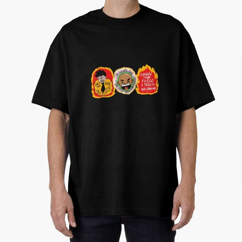 Hay Que Vivir Prendo Yo Siento Que Me Estoy Transformando Candela Chipa Fuego Y Todo Lo Que Prenda Oversized T-Shirt Support Your Favorite Stars during Match Day Hype around FIFA World Cup 2026, Messi, CR7 and Mbappe, Argentina, Fan Favorite