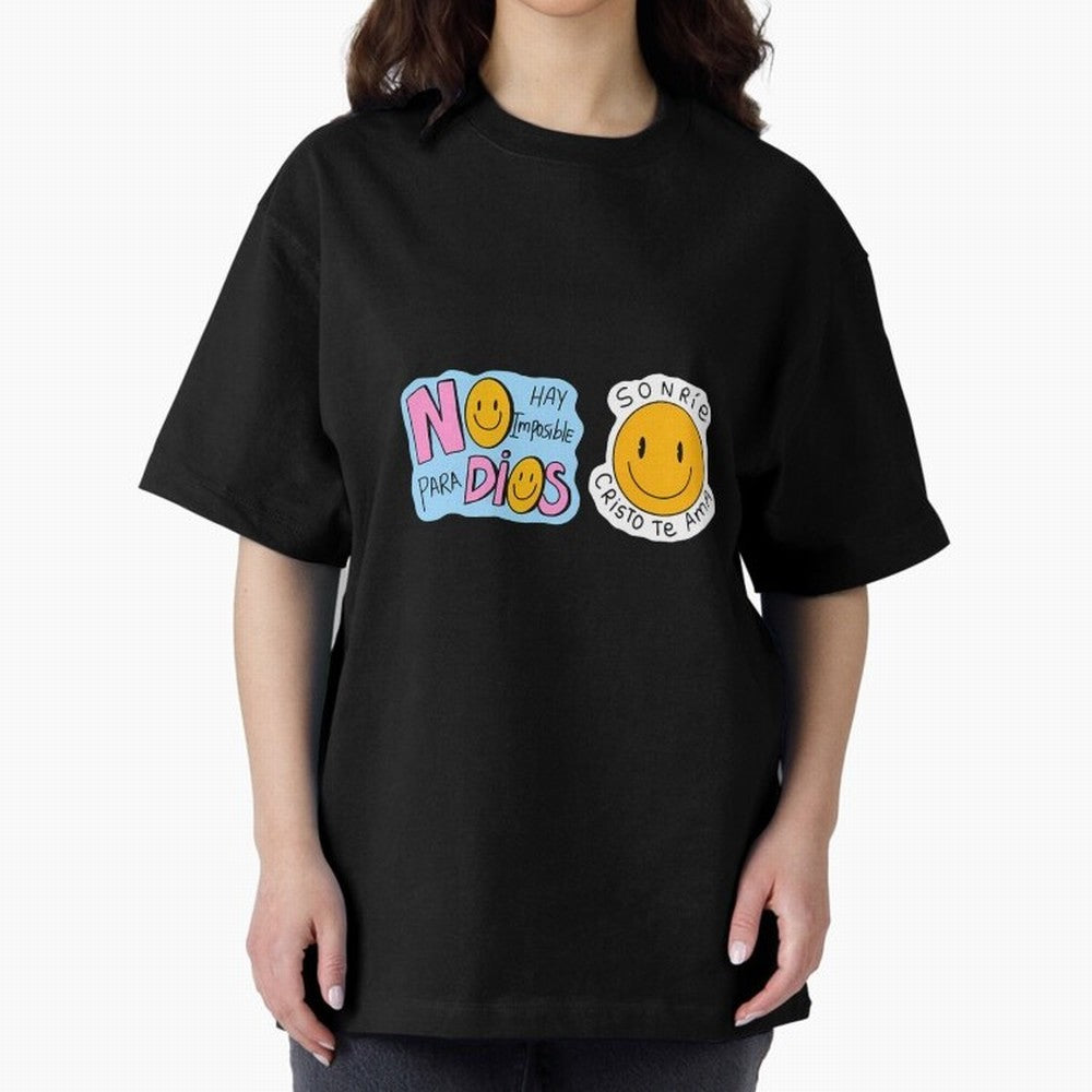 No Hay Imposibles Para Dios Sonrie Cristo Te Ama Oversized T-Shirt Bring a Champion Mindset to FIFA World Cup 2026 Group Stage Spirit, Celebrating Spain and Netherlands, Messi and Cristiano Ronaldo, Champion Mindset, Group Stage Buzz, Knockout