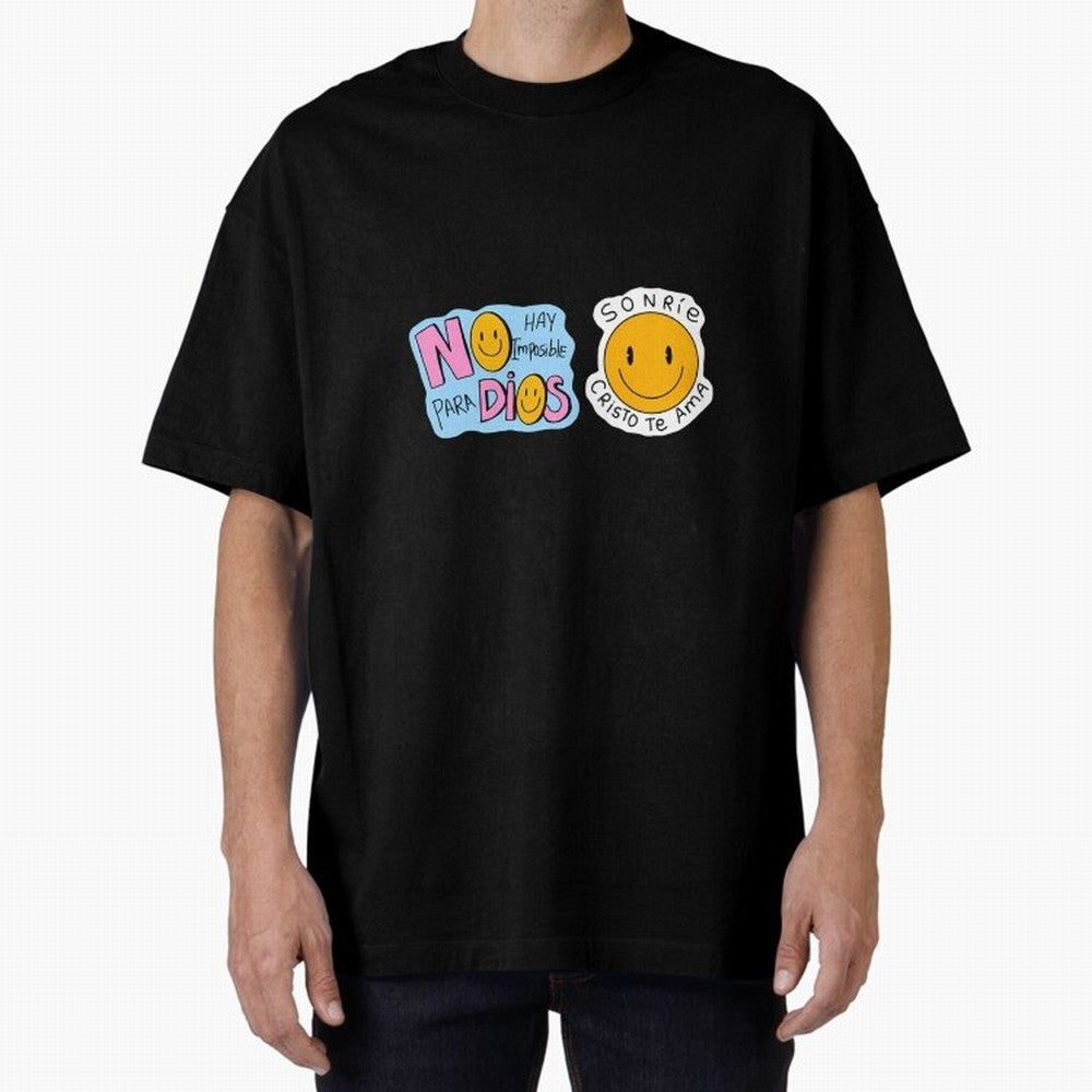 No Hay Imposibles Para Dios Sonrie Cristo Te Ama Oversized T-Shirt Bring a Champion Mindset to FIFA World Cup 2026 Group Stage Spirit, Celebrating Spain and Netherlands, Messi and Cristiano Ronaldo, Champion Mindset, Group Stage Buzz, Knockout