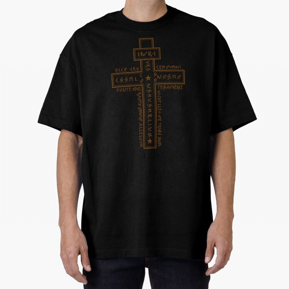 Cruz del Santo Padre Benito 2 Oversized T-Shirt Live the Energy of FIFA World Cup 2026 Group Stage Spirit, Connected to Germany, Messi, Neymar and Mbappe, Football History, Final Match Energy, Crowd Noise and Once in a Lifetime Moments; Created for